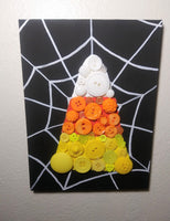 Candy Corn Button Canvas