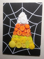 Candy Corn Button Canvas