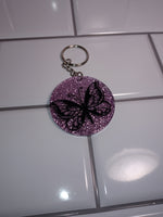 Pink Butterfly Keychain