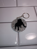 Silver Pitbull Keychain