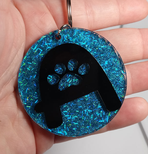 Paw Letter Keychain