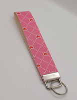 Pink Hearts Wristlet