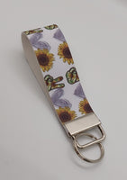 Peace, Love, Sunflower Keyfob